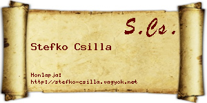 Stefko Csilla névjegykártya